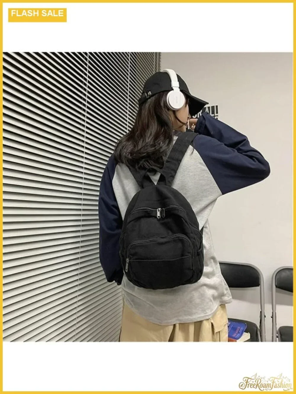 Vintage Denim Laptop Backpack Casual Canvas Daypack Handbag Lightweight